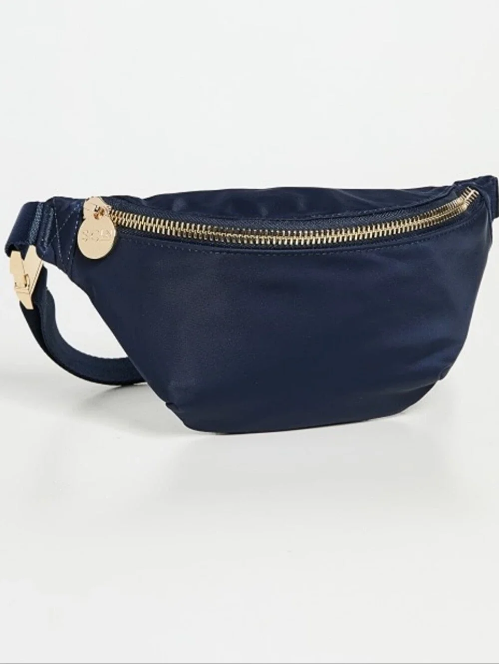 Stoney Clover Lane Navy Blue Crossbody Belt Bag with Gold Hardware